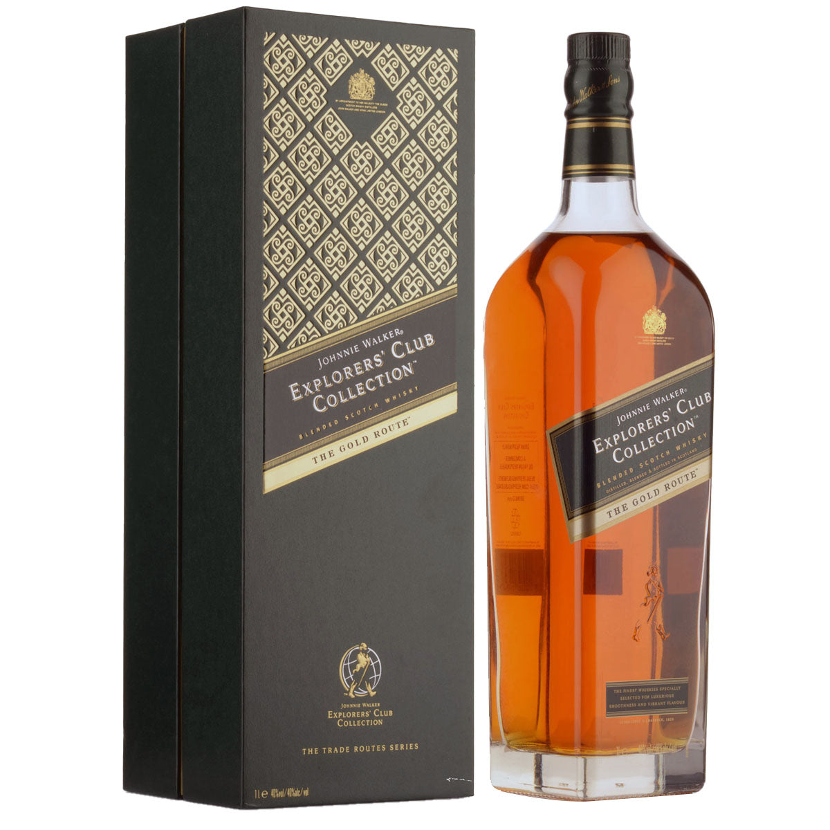 Johnnie Walker Explorers Club Collection The Gold Route ABV 40% 1L (Discontinued item; please note that the box and bottle labels show signs of wear)