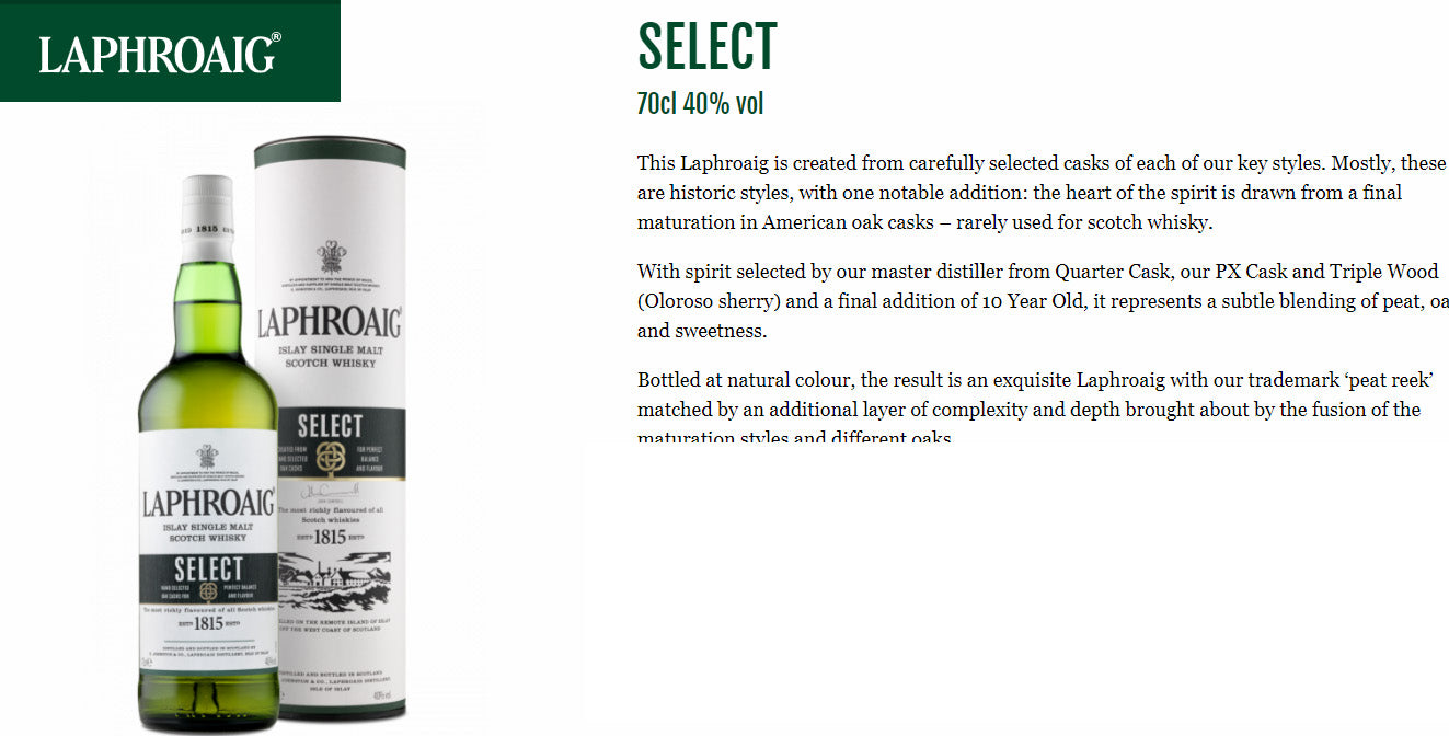 Laphroaig Select | The Whisky Shop Singapore