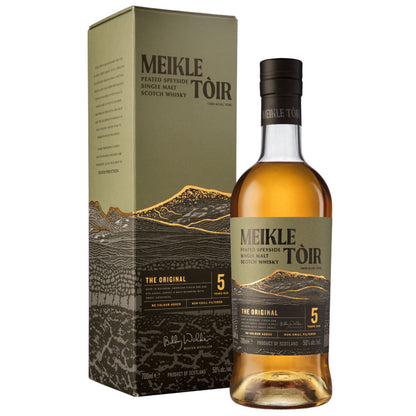Meikle Toir The Original 5 Year Peated Speyside Single Malt Scotch Whisky ABV 50% Vol 70cl / 700ml (With Gift Box)