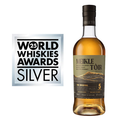 Meikle Toir The Original 5 Year Peated Speyside Single Malt Scotch Whisky ABV 50% Vol 70cl / 700ml (With Gift Box)