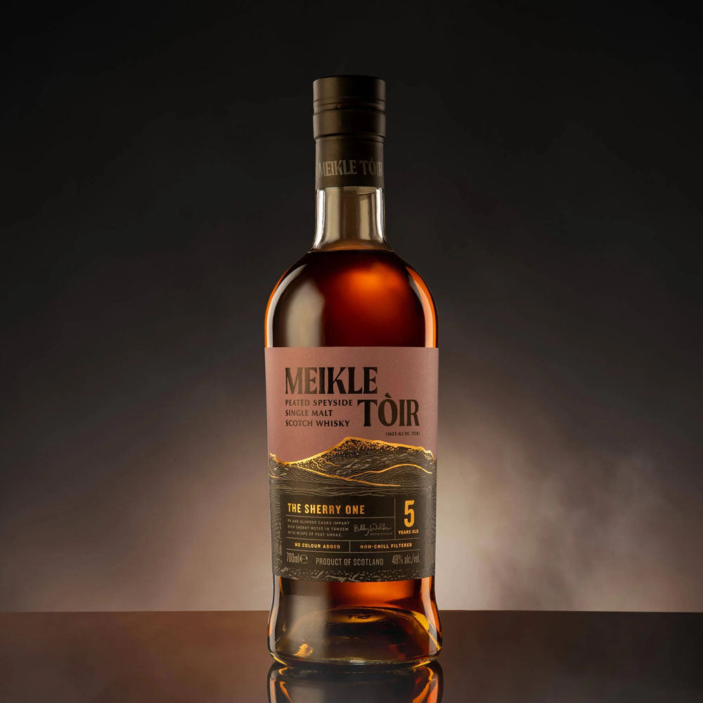Meikle Toir The Sherry One 5 Year Peated Speyside Single Malt Scotch Whisky ABV 48% Vol 70cl / 700ml (With Gift Box)