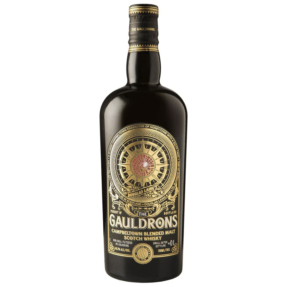 Douglas Laing's The Gauldrons Specialist Small Batch Bottling Non Chill Filtered No Colouring Campbeltown Blended Malt Scotch Whisky ABV 46.2% 70cl/700ml With Gift Box