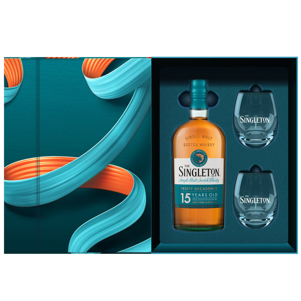 Singleton 15 Years Single Malt Whisky 700ml Gift Set with 2 Glasses