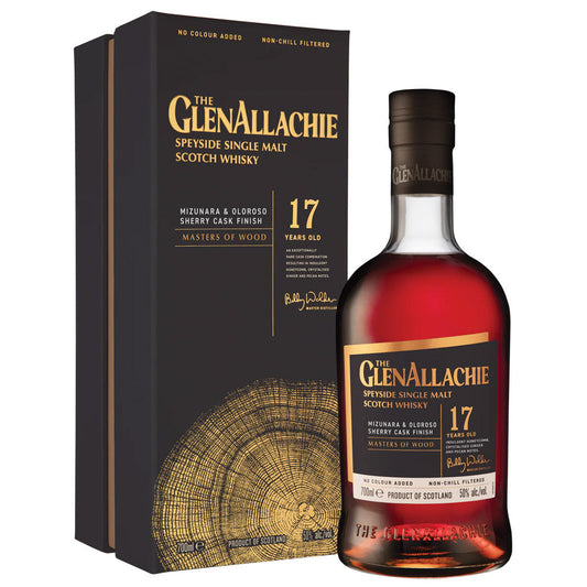 The GlenAllachie 17 Year Old Mizunara & Oloroso Cask Finish ABV 50% 700ml with Gift Box