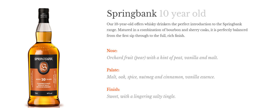 Springbank 10 Years Old ABV 46% 70cl (No Box)