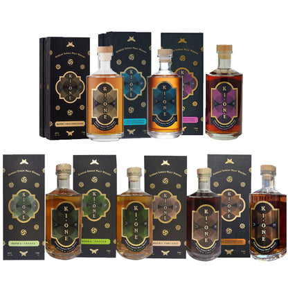 (Bundle Deals) Ki One Batch 1 + Batch 2 + Batch 3 + Batch 4 Smoked + Batch 4 Peated + Batch 5 Port Cask + Batch 6 PX Sherry Korean Single Malt Whisky Vol 70cl / 700ml