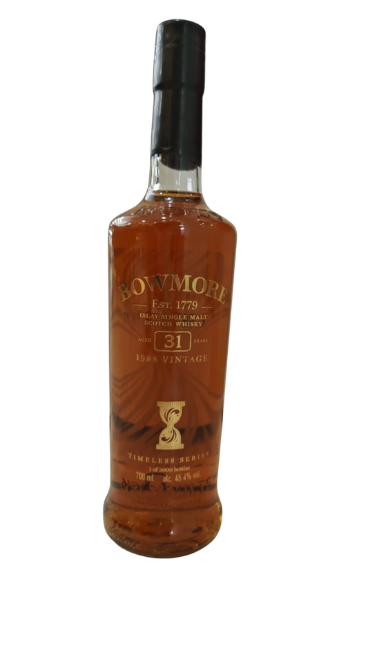 Bowmore 1988 Vintage 31 Year Old Timeless Series 1 of 3000 bottles Islay Single Malt Scotch Whisky ABV 45.4% Vol 700ml / 70cl