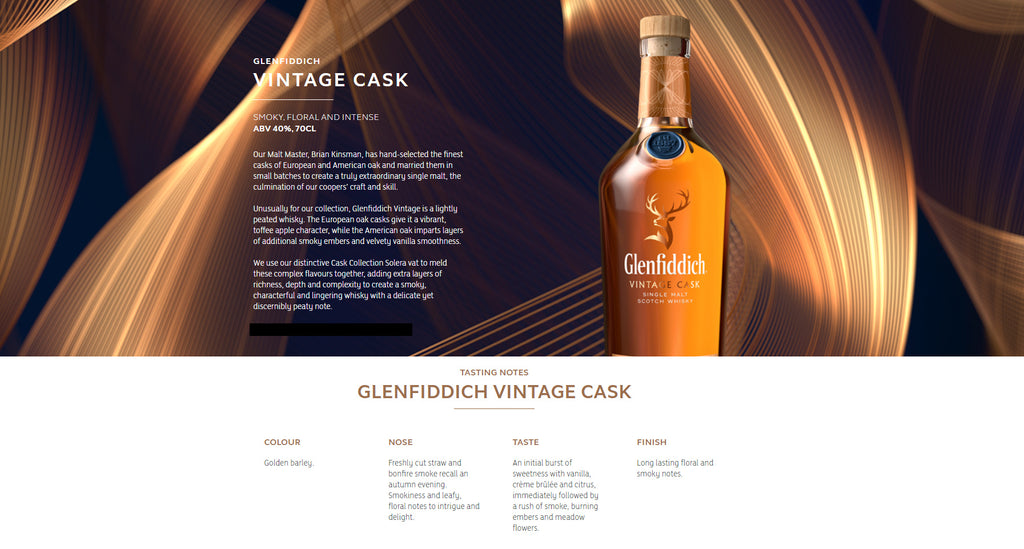 Glenfiddich Vintage Cask ABV 40% 700ml