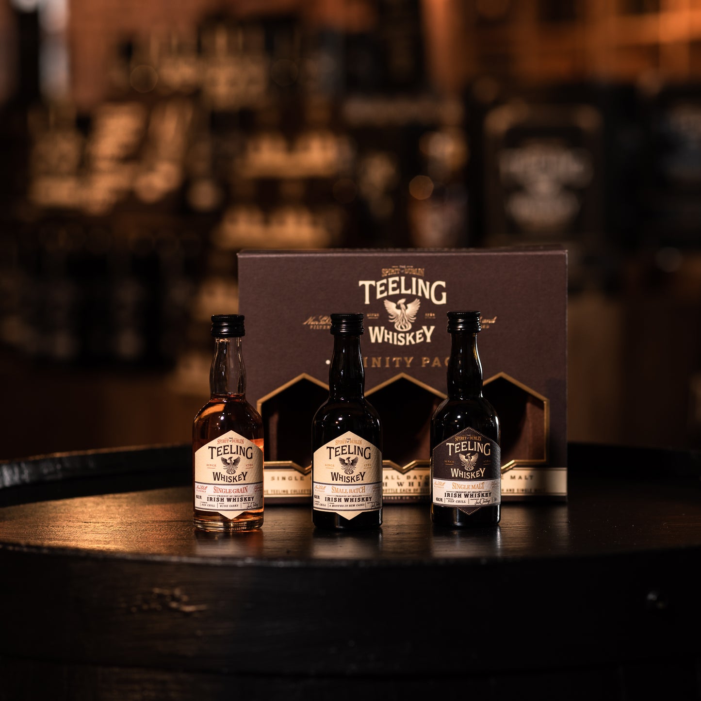 Teeling Trinity Mini (Single Grain / Single Malt / Small Batch) Irish Whiskey Gift Set ABV 46% 3x50ml