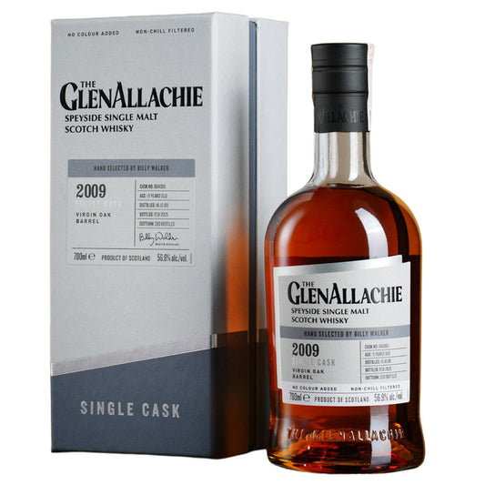 GlenAllachie Single Cask 2009 15 Year Virgin Oak #804305 Speyside Single Malt Scotch Whisky ABV 56.9% Vol 70cl / 700ml (With Gift Box)