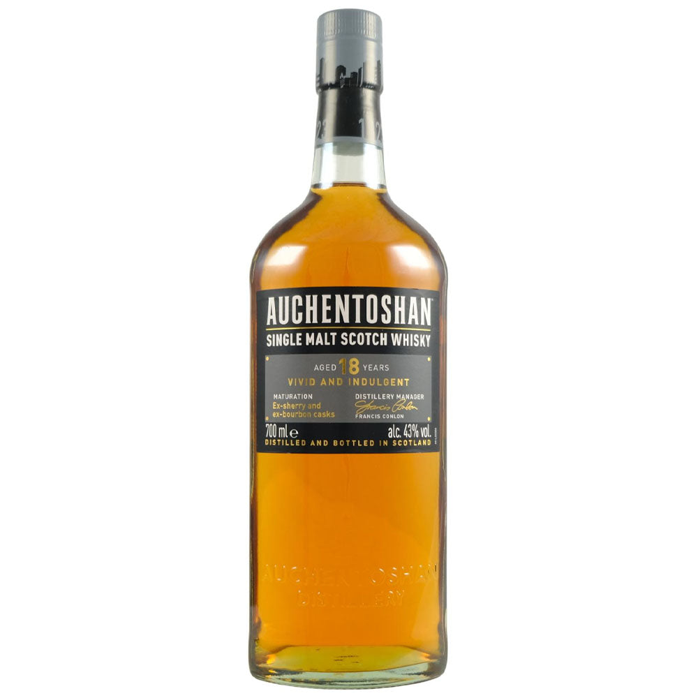Auchentoshan 18 Year Old Ex-Sherry and Ex-Bourbon Casks Lowland Single Malt Scotch Whisky ABV 40% Vol 700ml / 70cl (No Box)