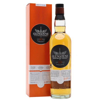 Glengoyne 10 Year Old Barley Dry by Air Hand Selected Sherry Casks from European and American Oak Highland Single Malt Scotch Whisky ABV 40% Vol 700ml / 70cl (With Gift Box)