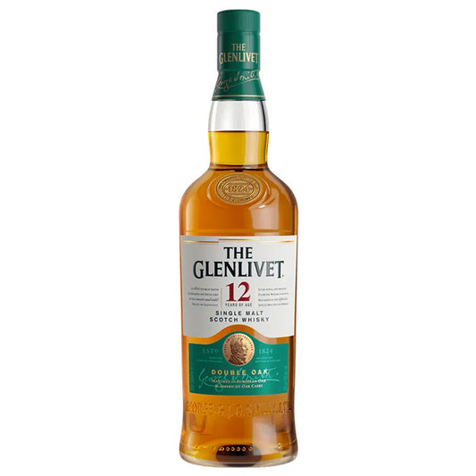 The Glenlivet 12 Years of Age Double Oak Matured in European Oak and American Oak Casks Single Malt Scotch Whisky ABV 40% 70cl (No Box)