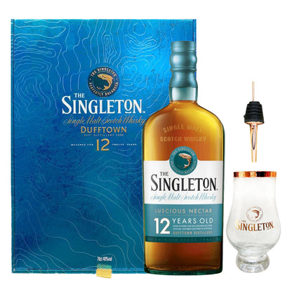 The Singleton (of) Dufftown Distillery 12 Years Old Luscious Nectar Single Malt Scotch Whisky ABV 40% Vol 70cl / 700ml (Gift Set)