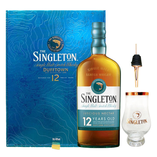 The Singleton (of) Dufftown Distillery 12 Years Old Luscious Nectar Single Malt Scotch Whisky ABV 40% Vol 70cl / 700ml (Gift Set)