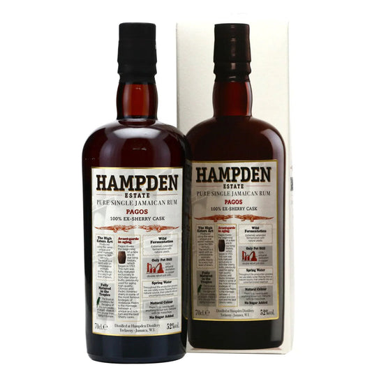 Hampden Pagos Estate Pure Single Jamaican Rum 100% Ex Sherry Cask ABV 52% 700ml