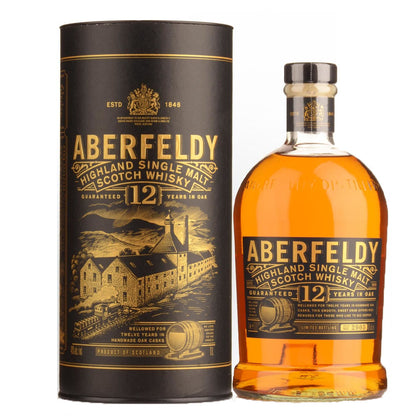 Aberfeldy 12 Year Old in Oak Limited Bottling Batch Number 2905 Highland Single Malt Scotch Whisky ABV 40% 100cl / 1000ml / 1L (1 Litre)