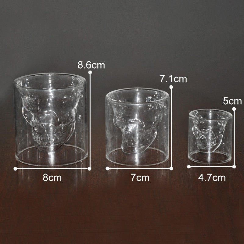 Crystal Skull Head Shot Glass, 3 Different Sizes Available - The Whisky Shop Singapore
