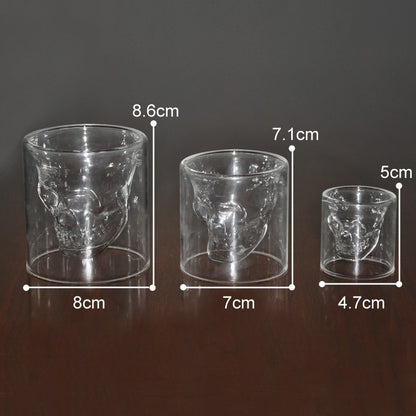 Crystal Skull Head Shot Glass, 3 Different Sizes Available - The Whisky Shop Singapore
