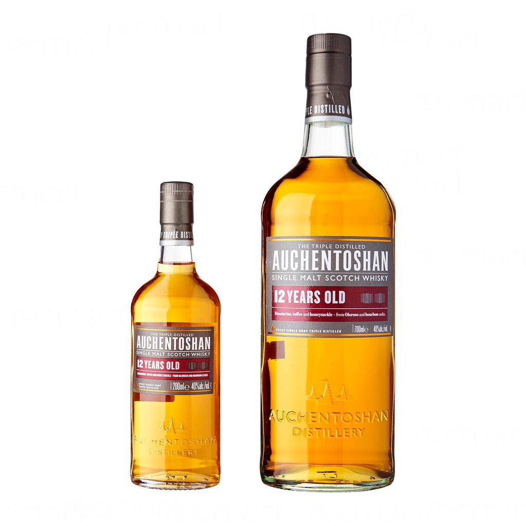 Auchentoshan 12 Years 70cl + Auchentoshan 12 years 20cl Gift Set With Box - The Whisky Shop Singapore