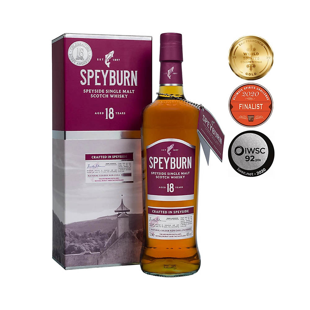 Speyburn 18 Year Crafted In Natural Colour Non Chill Filtered ABV 46% 700ml