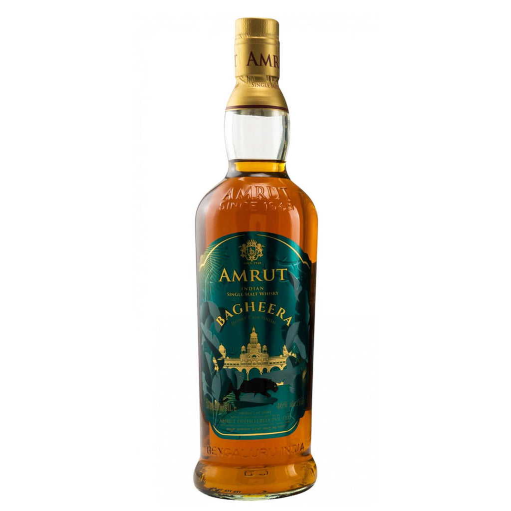Amrut Bagheera Indian Single Malt Whisky 700ml Gift Set with 2 Glasses Gift Pack