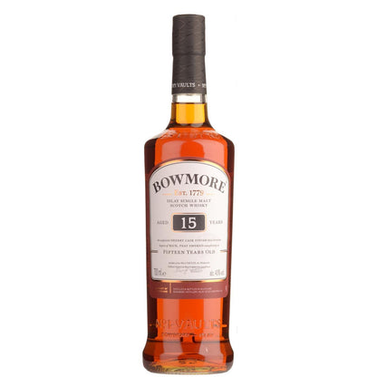 Bowmore 15 Year Old Sherry Cask Finish Islay Single Malt Scotch Whisky ABV 43% Vol 700ml / 70cl with Gift Box