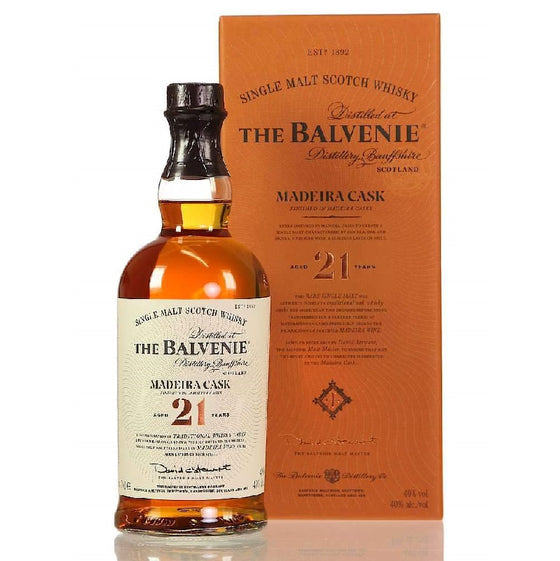 Balvenie 21 Years Madeira Cask Scotch Whisky 40% 70cl With Gift Box (Please take note Gift Box and Label not in good condition)