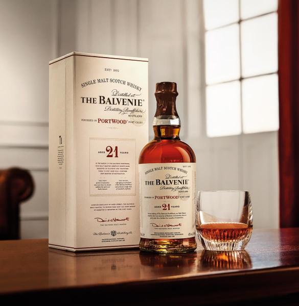 The Balvenie Aged 21 Years Finished in PortWood Port Casks Single Malt Scotch Whisky ABV 40% Vol 70cl / 700ml