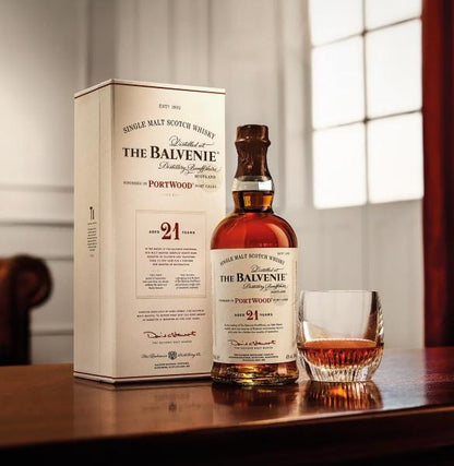 The Balvenie Aged 21 Years Finished in PortWood Port Casks Single Malt Scotch Whisky ABV 40% Vol 70cl / 700ml