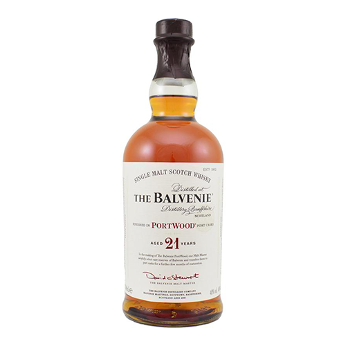 Balvenie 21 Years old Portwood Scotch Whisky ABV 40% 70cl (Bottle Only, Label Tarnished) - The Whisky Shop Singapore