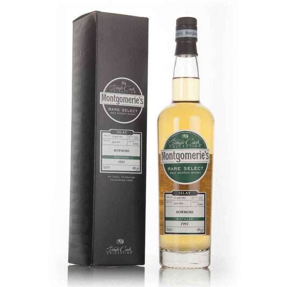 Bowmore 1991 25 Year Old Montgomerie's Cask #253010 ABV 46% 70CL