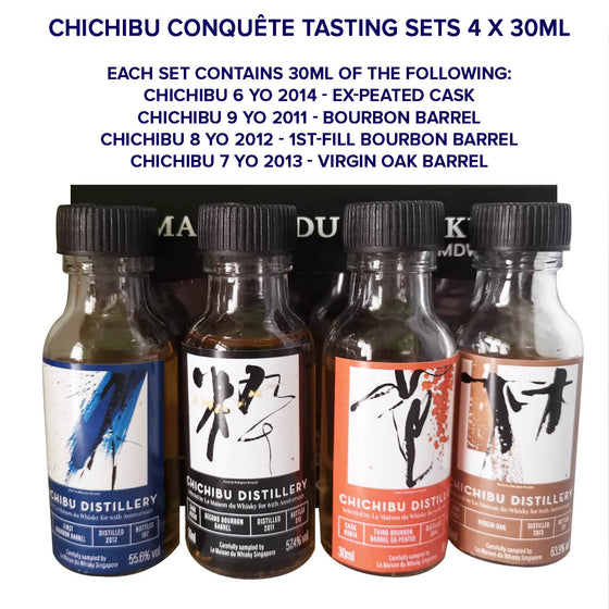 Ichiro's Malt Chichibu Conquête Single Cask Tasting Sets (4x30ml)