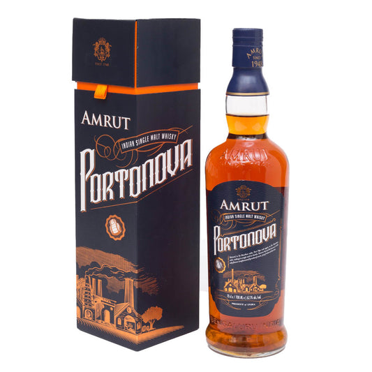 Amrut Portonova (Matured in Ex-Bourbon Casks, Port Pipes and again in Ex-Bourbon Casks) Indian Single Malt Whisky ABV 62.1% 70cl / 700ml