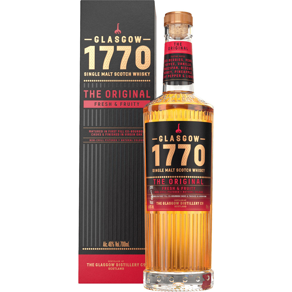 1770 Glasgow 1770 The Original Fresh & Fruity Single Malt Scotch Whisky ABV 46% 700ml with Gift Box