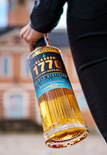 Glasgow 1770 Triple Distilled Smooth Vibrant Lowland Single Malt Scotch Whisky ABV 46% Vol 70cl / 700ml (With Gift Box)