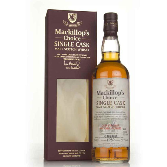 Glen Grant 1989 27 Year Old Mackillop's Choice Cask #23046 ABV 51.7% 70CL