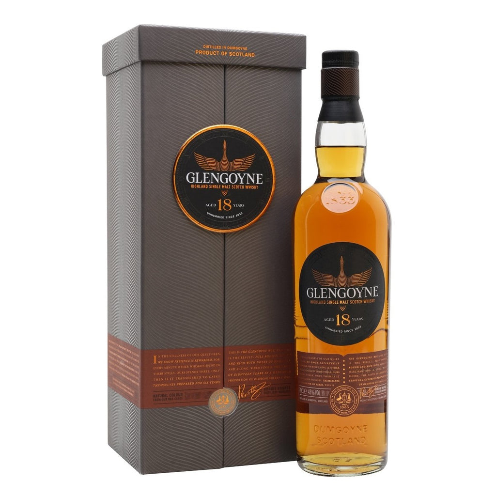 Glengoyne 18 Year Single Malt Scotch Whisky ABV 40% 70cl with Gift Box