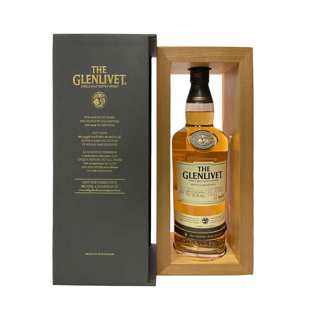 Glenlivet 16 Years Old American Oak Barrel Single Cask Edition ABV 50.8% 700ml (The Whisky Shop Singapore Exclusive) Random Bottle Number