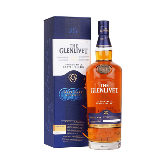 The Glenlivet Rare Cask Rich & Spicy Small Batch Triple Cask Matured Single Malt Scotch Whisky ABV 40% Vol 100cl / 1000ml / 1L (With Gift Box)