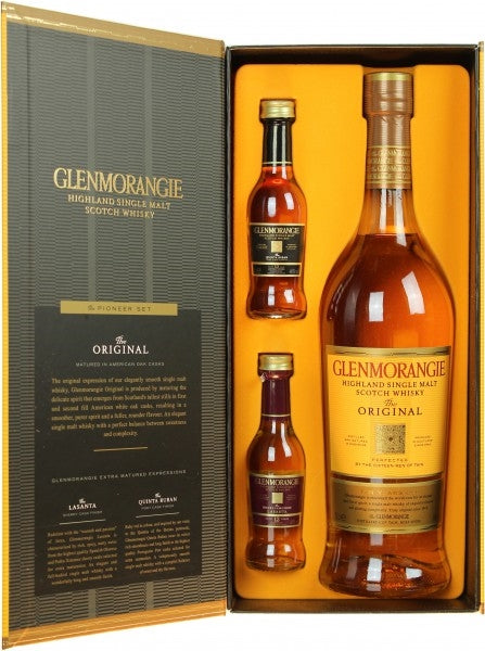 Glenmorangie The Original 10 Years + 5cl Lasanta 12 + 5cl Quinta Ruban 12(The Pioneer Set) - The Whisky Shop Singapore