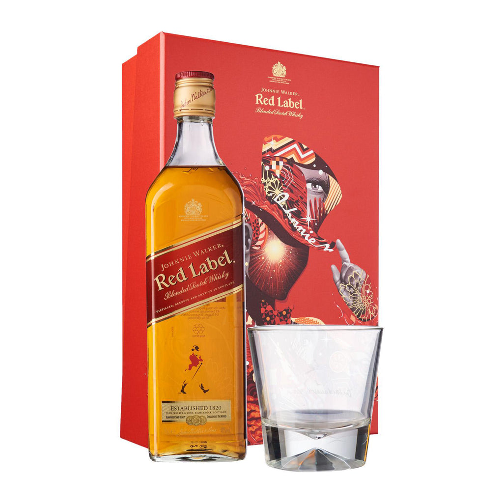 Johnnie Walker Red Label Gift Set with a Glass - The Whisky Shop Singapore