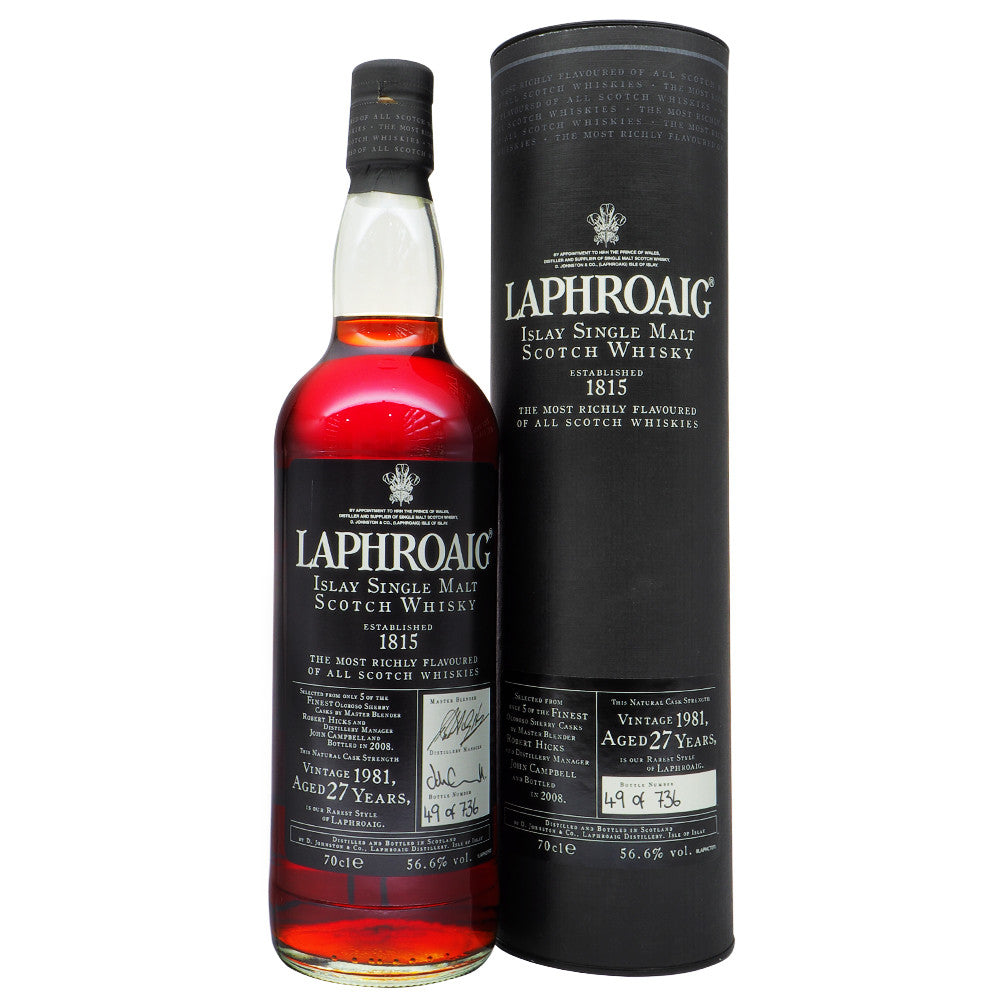 Laphroaig 1981 27 Years - Bottle No. 49 - The Whisky Shop Singapore