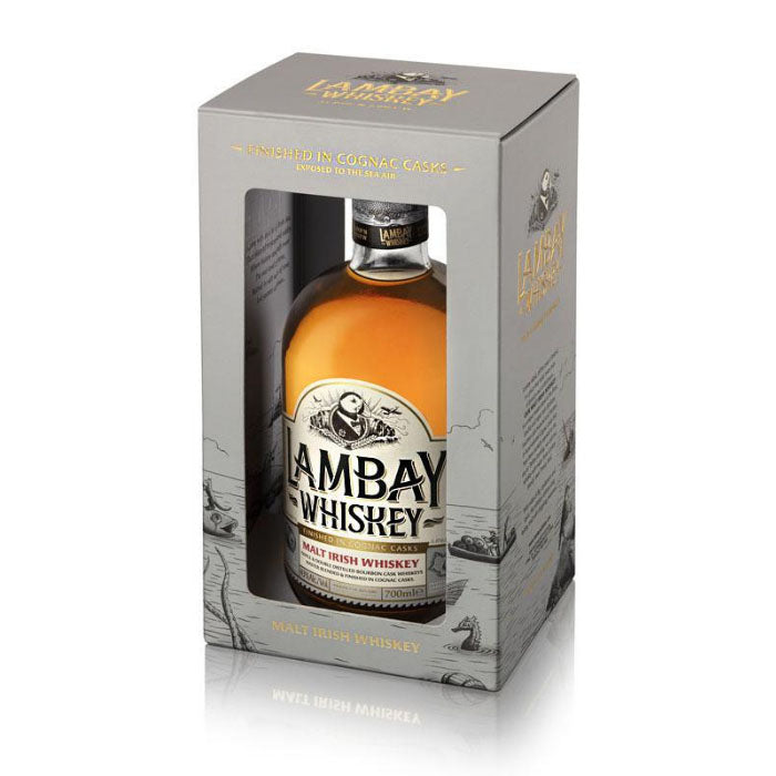 Lambay Malt Irish Whiskey Finished In Cognac Casks ABV 43% 700ml With Gift Box