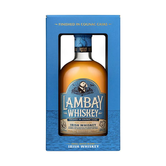 Lambay Small Batch Blend Irish Whiskey Finished In Cognac Casks ABV 40% 700ml With Gift Box