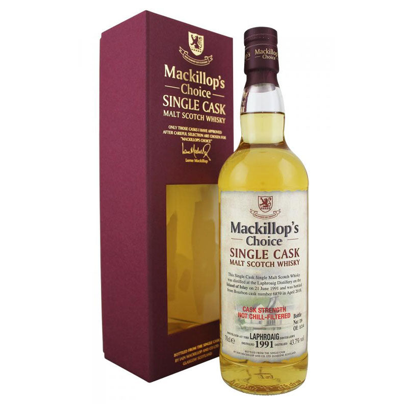 Laphroaig 1991 26 Year Old Mackillop's Choice Cask #6859 ABV 43.7% 70CL