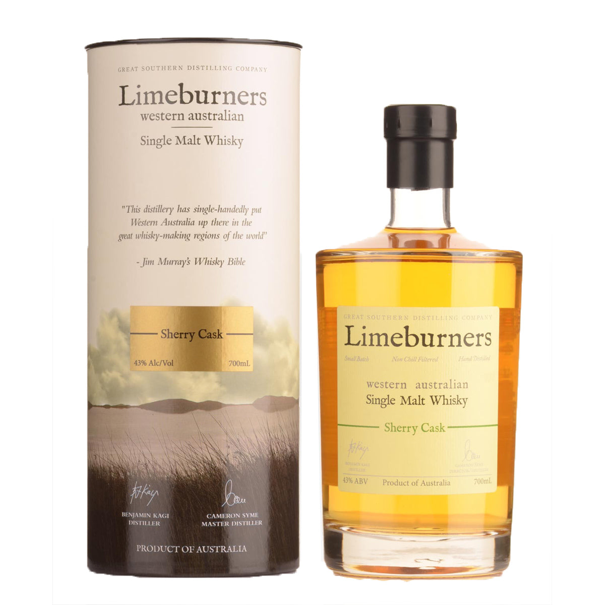 Limeburners Sherry Cask Small Batch Hand Distilled Non Chill-Filtered Western Australian Single Malt Australian Whisky ABV 43% Vol 70cl / 700ml