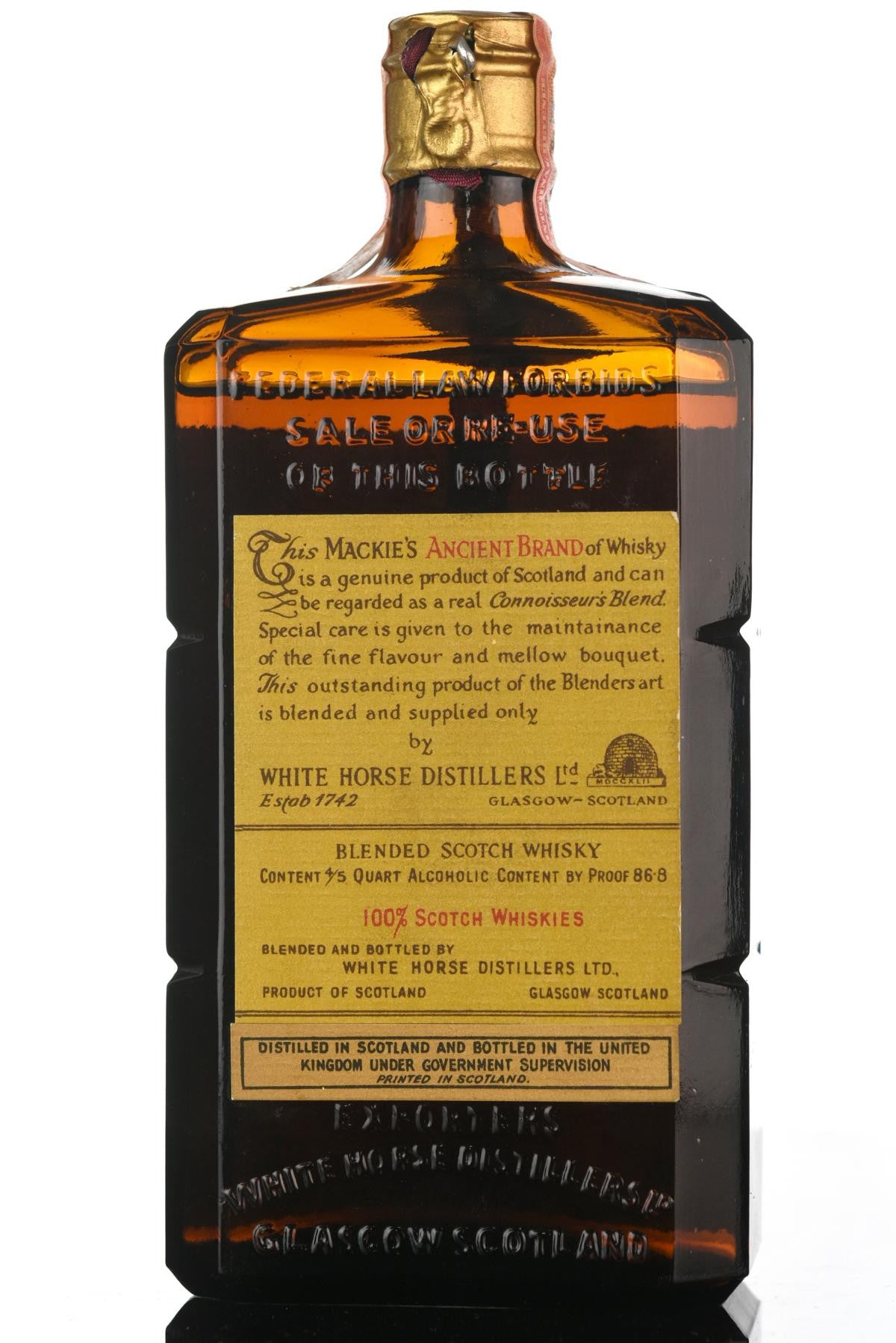 Mackie's Ancient Brand (Bot. 1940s) - The Whisky Shop Singapore