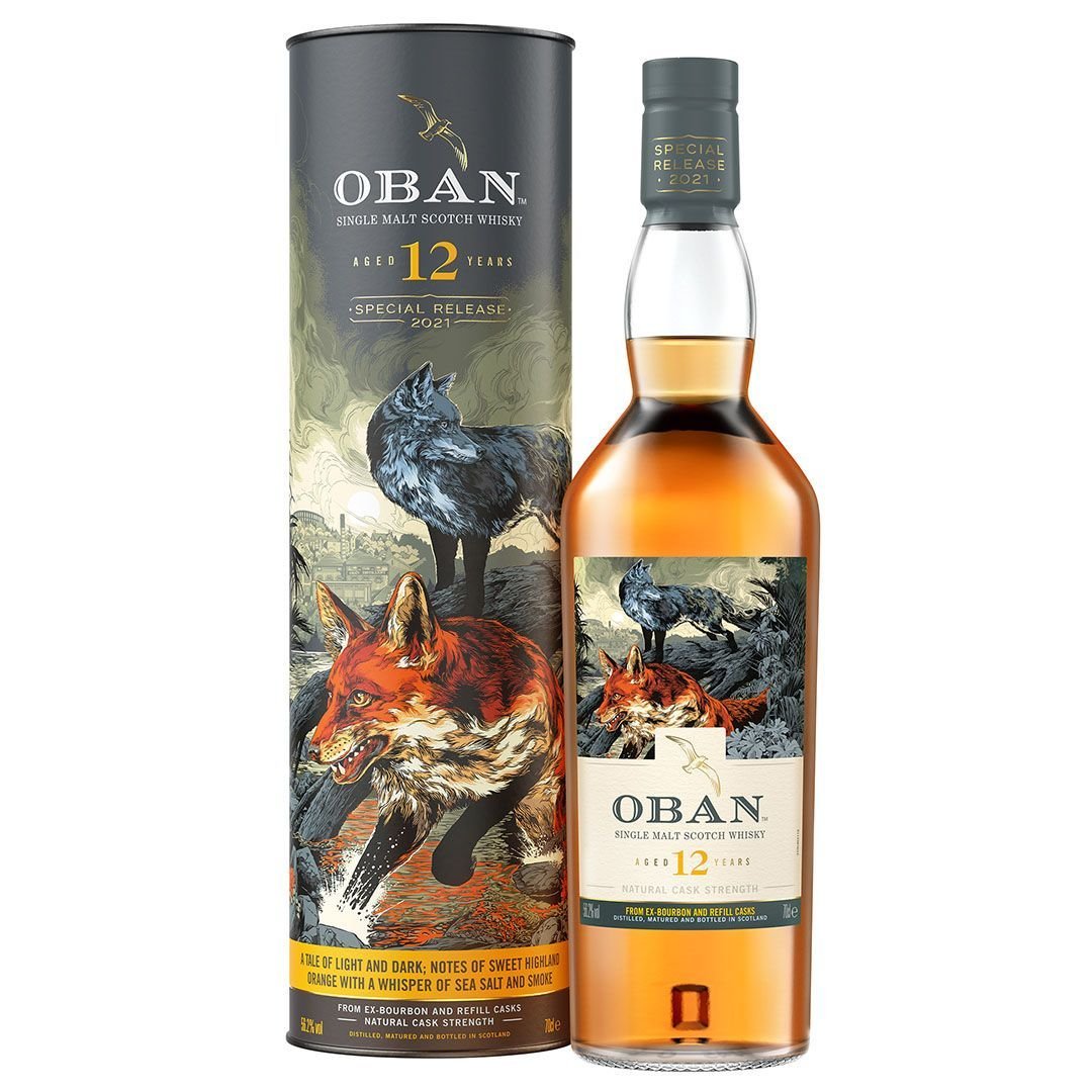 Oban 12 Year Old Special Release 2021 From Ex-Bourbon and Refill Casks Natural Cask Strength Highland Single Malt Scotch Whisky ABV 56.2% Vol 70cl / 700ml