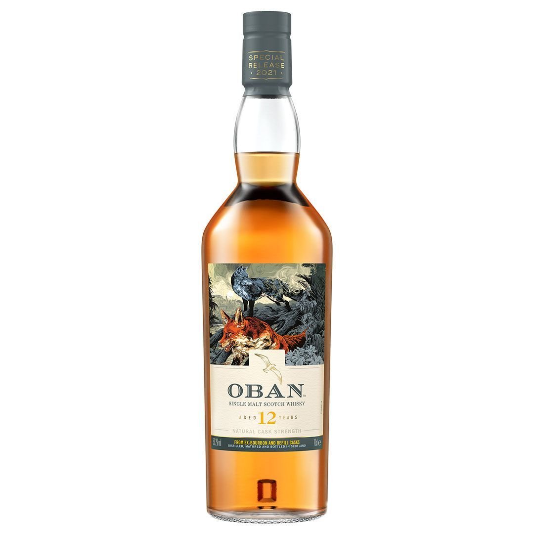 Oban 12 Year Old Special Release 2021 From Ex-Bourbon and Refill Casks Natural Cask Strength Highland Single Malt Scotch Whisky ABV 56.2% Vol 70cl / 700ml